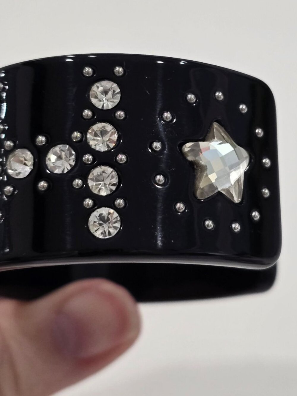 Killstar ✦ Witch Crystal Cuff Bracelet ✦ Black Rhinestone Statement Gothic NIP - Picture 7 of 16